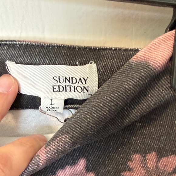 Floral Mini Skirt in Dusty Rose and Black - Picture 2 of 4